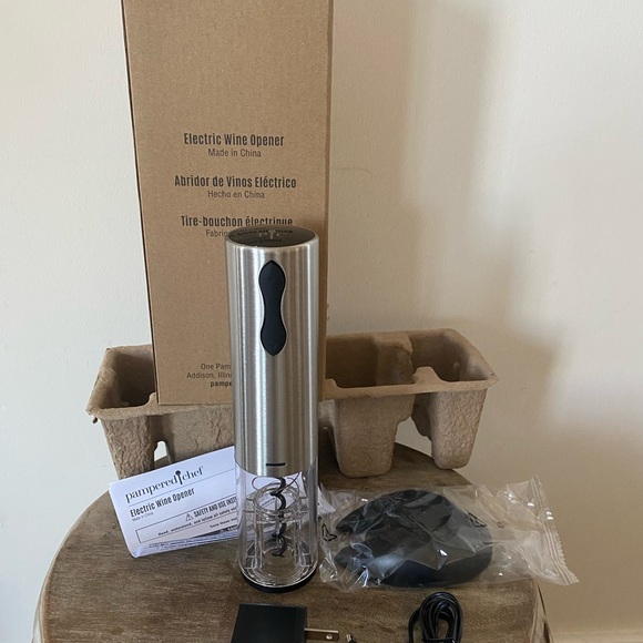 Pampered Chef Electric Wine Opener Stainless Steel and Black 1489 - Picture 11 of 12